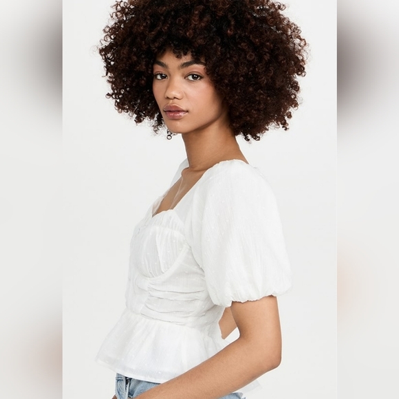 ASTR THE LABEL | FREE PEOPLE | REVOLVE CLAIRMONT PUSHUP TOP PUFF SLEEVE WOMENS - Picture 6 of 8